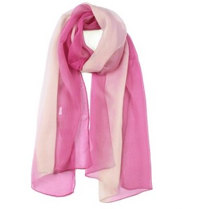 INSPIRE CHIC Women Long Chiffon Light Silky Gradient Color Shawl Wrap Scarf - 1 of 4
