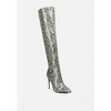 Catalina Snake Print Stiletto Knee Boots Women - 2 of 4