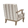 Rinaldo Farmhouse Style Armchair with Romantic Stripes Armchair for Living Room, Lounge, Bedroom Set of 2  | ARTFUL LIVING DESIGN - image 4 of 4