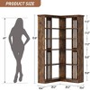 72" L-Shaped Corner Bookshelf, 5-Tier Wood Bookcase with Anti-Tip Design for Home/Office, Easy Assembly Rustic Storage Shelf, Half-Back Version - 2 of 4