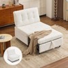 Karl Home |Teddy Fleece Armless Sleeper Chair Sofa Bed Space-Saving Pull-Out Chair Bed For Small Spaces - 3 of 4