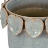 Ceramic Planter with Handcrafted Leaf Rim Design, Indoor or Outdoor Garden Decor, Decorative Plant Container for Home Office Patio Display - 4 of 4