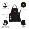 Evergreen Louisiana State University Black Grill Apron- 26 x 30 Inches Durable Cotton with Tool Pockets and Beverage Holder - 3 of 4