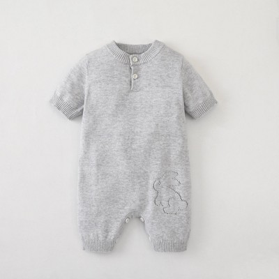 MyKids-USA Baby Unisex 100% Cotton Knitting Romper With Hollow-Out Rabbit Design In Summer Outfit