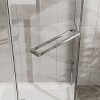 Frameless Shower Door 36 in.D x 36 in.W x 72 in.H Corner Shower Enclosure Pivot Shower Panel in Matte Black Finish - 3 of 4