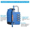 Unique Bargains Gym Locker Backpack Suitcase 4 Digit Combination Padlock with Spring Cable - 4 of 4
