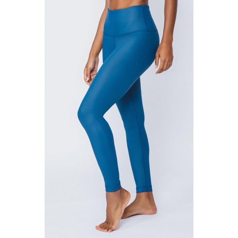 90 Degree By Reflex Interlink Faux Leather High Waist Cire Ankle Legging -  Poeseidon - X Large : Target