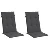 vidaXL Highback Chair Cushions 2 pcs Melange Anthracite 47.2"x19.7"x1.6" Fabric - 3 of 4