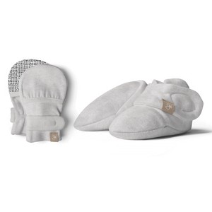 Goumi Stay On Baby Mitts & Boots Set - Storm Gray 0-3M - 1 of 3