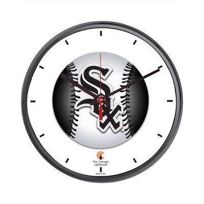 12.75" x 1.5" Chicago White Sox Quartz Movement Decorative Wall Clock Black Frame - By Chicago Lighthouse