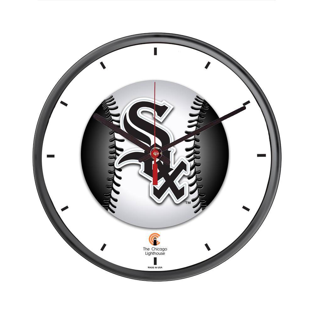 Photos - Wall Clock 12.75" x 1.5" Chicago White Sox Quartz Movement Decorative  Blac