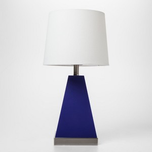 Navy & Silver Table Lamp (Includes CFL Bulb) - Pillowfort , Size: Lamp with Energy Efficient Light Bulb, Blue