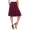 Rekucci Women's Ease into Comfort Flared Knit Skirt – Pull-On Style with Seam Detail - Wine, X-Large - 3 of 4