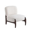 CAVINAS 25.5" Modern Boucle Accent Chair with Solid Wood Frame, Minimalist Lounge Armchair for Living Room, Bedroom, Office - 3 of 4