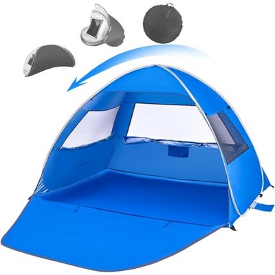 MaseiKar UPF 50+ Pop Up Beach Tent Sun Shelter for 3/4 Person, Portable Beach Umbrella Cabana