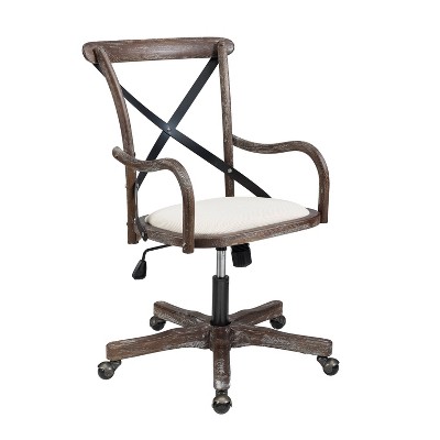Carson Café Office Chair Gray - Linon