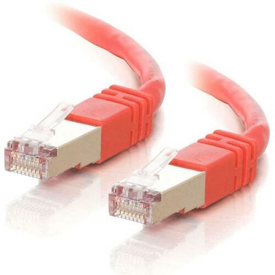 C2G-10ft Cat5e Molded Shielded (STP) Network Patch Cable - Red - Category 5e for Network Device - RJ-45 Male - RJ-45 Male - Shielded - 10ft - Red