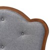 Baxton Studio King Leandra Fabric and Wood Headboard Gray/Walnut Brown: Elegant Design, 30 Day Limited Warranty - 4 of 4