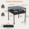 Lightweight Folding Square Camping Table with Roll Up Top and Carry Bag for Outdoor Picnics Backyards and BBQs - 2 of 4