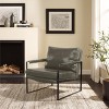 Art Leon Faux Leather Cushioned Seat and Back Accent Chair - 2 of 4
