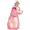 Old World Christmas Glass Blown Christmas Ornament For Christmas Tree, Pink Poodle - 3 of 4