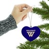 Wellesley College Primary Logo Heart Love Wood Christmas Tree Holiday Ornament - 3 of 3
