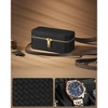 RONNE 3 Watch Travel Case, 3-Slot Watch Box, Woven Embossed PU Leather - image 3 of 4