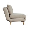 Merrick Lane Convertible Tri-Fold Sleeper Chair with Channel Stitching and Pillow - 3 of 4