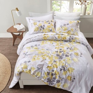 Trendy Casual Design Cozy Comforter with Complete Sheet Set with Side Pocket, All Season Cover - 1 of 4