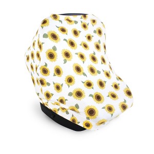 Hudson Baby Girls Multi-use Car Seat Canopy, Sunflower, One Size - 1 of 2