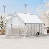Polycarbonate Greenhouse for Outdoors, Large Walk-InGreenhouse with Quick Setup Structure and Roof Vent, Greenhouse with Ventilation - 2 of 4