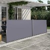 276" x 71''Retractable Side Awning, Waterproof & UV-Resistant, Privacy Screen Divider Roll Up Balcony(Grey) - 4 of 4