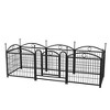 SEVOBAL Pet Crates and Houses 8 Panel Metal Dog Playpen with Doors for Indoor Outdoor Yard Living Room, Black, 48.4"*48.4"*24.2" - 2 of 4