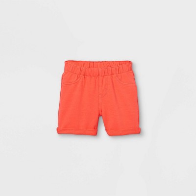 Toddler Girls' Pull-On Shorts - Cat & Jack™ Coral 18M
