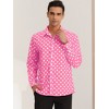 Lars Amadeus Men's Button Down Long Sleeves Casual Polka Dots Print Shirts - 2 of 4