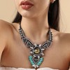SOHI Women's Multicolour Party Stone Statement Necklace - 4 of 4