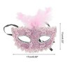 Unique Bargains Dragon Pattern Feather Half Face Party Mask 1 Pc - 2 of 4