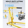2-Ton Folding Engine Hoist with Lever, Hydraulic Shop Crane with 6 Swivel Wheels & Adjustable Boom (0.5T-2T), Heavy-Duty Cherry Picker for Garage - 3 of 4