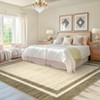 Modern Bordered Area Rug Washable Rug for Living Room - 3 of 4