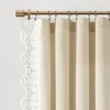 Lush Décor Scalloped Edge Lace Border Window Panel Neutral/Off White Single 52x84 - 3 of 4