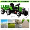 Acekool 12V Electric Tractor with Trailer & Remote, 7-LED Lights, MP3, 25W Motor, EVA Tires - 2 of 4