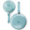 Spice by Tia Mowry Savory Saffron 2 Piece Ceramic Nonstick Aluminum Frying Pan Set in Mint - 4 of 4