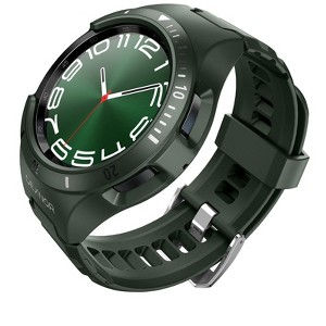Dexnor for Samsung Galaxy Watch 6 Classic Band [47mm] [43mm], Galaxy Watch 6 Band [40mm] [44mm], [Raised Bezel & Snap-on] Rugged Shockproof Case - 1 of 3