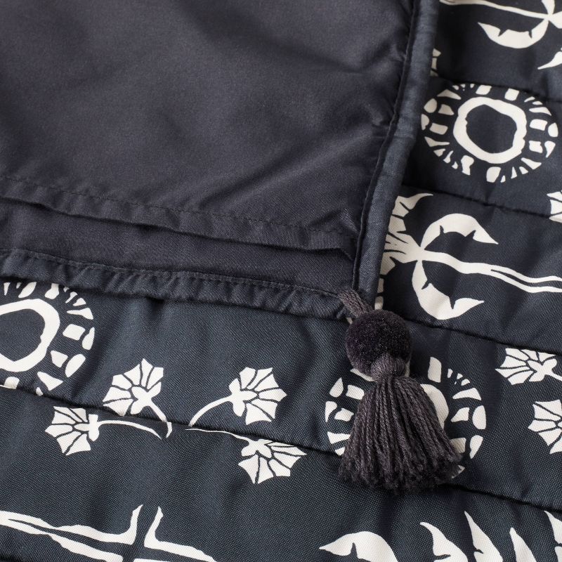 Palm Frond Printed Quilt Sham Black/Off-White - Opalhouse™ designed with Jungalow™, 3 of 7