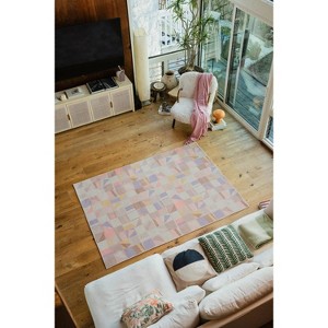 Lany Space Jonnie Li Modern Mosaic Purple Pastel Rug - 1 of 4