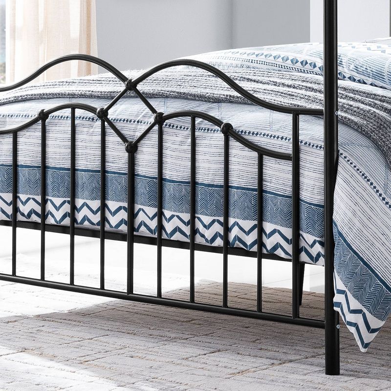 Queen Earhart Traditional Iron Canopy Bed - Christopher Knight Home, 5 of 6