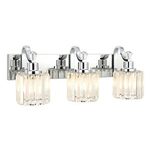 Whizmax Modern Glass Bathroom Vanity Light, Crystal Shower Light,  Wall Mount Lighting Fixture for Hallway Kitchen Bedroom Living Room - 1 of 4