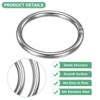 Unique Bargains Dream Catcher Stainless Steel Macrame Wreath Floral Round Metal O Rings 5 PCS - 2 of 4