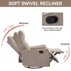Manual Recliner Chair for Adults, Swivel Rocking Recliner Chair with Massage and Heat, Fabric Nursery Chair Recliner for Living Room - 4 of 4