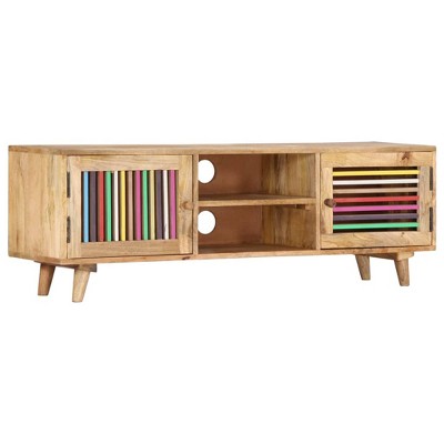 vidaXL TV Stand 47.2"x11.8"x15.7" Solid Wood Mango